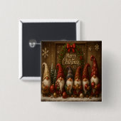 Süße Weihnachts-Gnome Frohe Button (Vorne & Hinten)