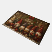 Süße Weihnachts-Gnome Fröhlicher Fußabtreter (Schrägansicht)