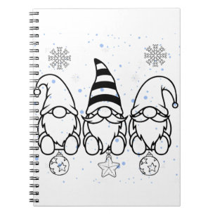  Süße Weihnachts-Gnome Holiday Design.  Notizblock