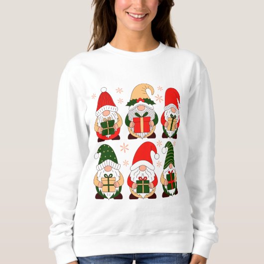 Süße Weihnachts-Gnome Sweatshirt (Vorderseite)