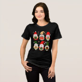 Süße Weihnachts-Gnome Tri-Blend Shirt (Vorderseite voll)