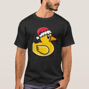 Süße Weihnachts-Gummiente mit Santa-Hut  T-Shirt