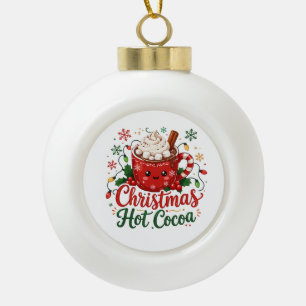 Süße Weihnachts-Heiße-Schokolade-Tasse Keramik Kugel-Ornament