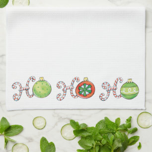 Süße Weihnachts Ho Ho Ho, Candy Canen Ornamente Geschirrtuch