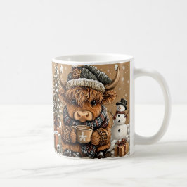 Süße Weihnachts-Hochlandkuh-Tasse – Cozy Winter-Ta Kaffeetasse