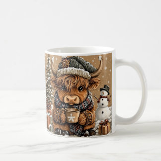 Süße Weihnachts-Hochlandkuh-Tasse – Cozy Winter-Ta Kaffeetasse