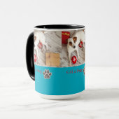 Süße Weihnachts-Hund-Geschenktasse Tasse (Vorderseite Links)