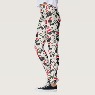 Süße Weihnachts-Kätzchen-Druck Leggings