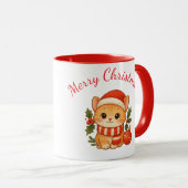 Süße Weihnachts-Kätzchen-Tasse Tasse (VorderseiteRechts)