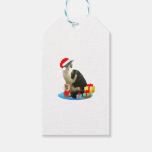 Süße Weihnachts-Magier-Katze Geschenkanhänger
