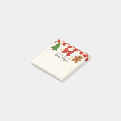 Süße Weihnachts-Notizzettel mit individuellem Name Post-it Klebezettel (angewinkelt)