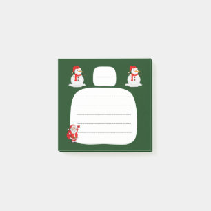 Süße Weihnachts-Post-it-Notizen mit Weihnachtsmann Post-it Klebezettel