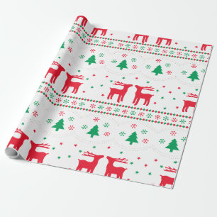 Süße Weihnachts-Rentier-Geschenkpapier Geschenkpapier