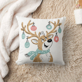 Süße Weihnachts-Rentier-Geweih-Ornamente Kissen