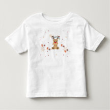 Süße Weihnachts-Rentier-T-Shirt für Kleinkinder