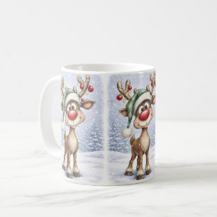 Süße Weihnachts-Rentier-Tasse Kaffeetasse