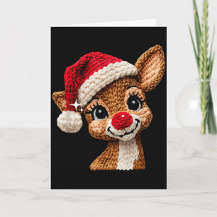 Süße Weihnachts-Rentiere häkeln lustiges Geschenk Karte