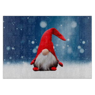 Süße Weihnachts-Santa-Schnee-Sterne Schneidebrett