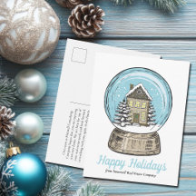 Süße Weihnachts-Schneekugel Immobilienfirma