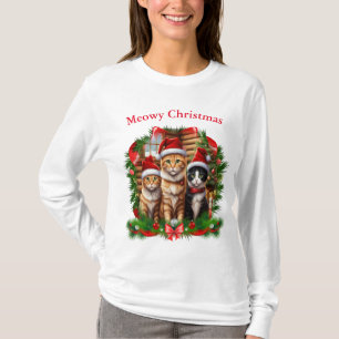 Süße Weihnachts-T-Shirts für Katzen T-Shirt