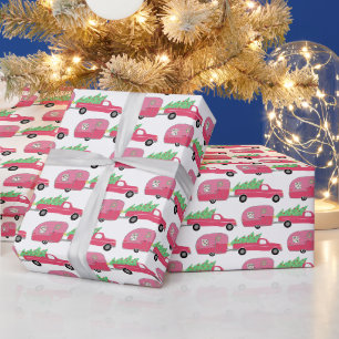 Süße Weihnachts-Trailer Wohnmobile Trucks Weihnach Geschenkpapier