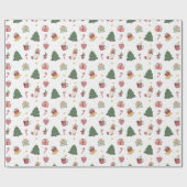 Süße Weihnachts-Verpackung Geschenkpapier (Flach)