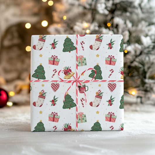 Süße Weihnachts-Verpackung Geschenkpapier