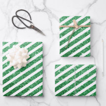 Süße Weihnachts-Zuckerrohr-Glitter grün gestreift