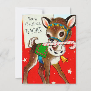 Süße Weihnachts-Zusatz-Karte für Lehrer Feiertagskarte