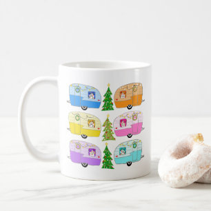 Süße Weihnachtsanhänger Camper Vintage Wohnmobil Kaffeetasse