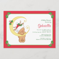 Süße WeihnachtsBabyparty-Einladungs-Baby-Rotwild