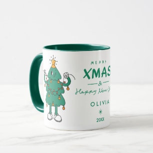 Süße Weihnachtsbaum-Tasse Personalisiertes Weihn Tasse
