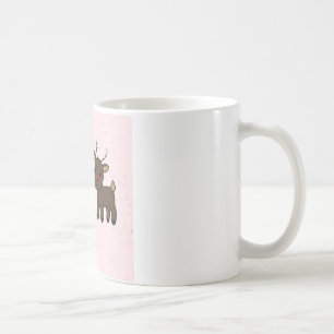 Süße Weihnachtsbaum und Rentier-Tasse Kaffeetasse
