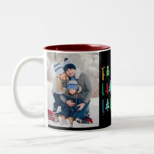 Süße Weihnachtsbäume Geschenk personalisiertes Fot Zweifarbige Tasse