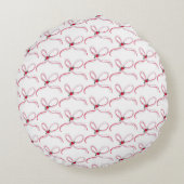 Süße Weihnachtsbögen reversible Farbe Rundes Kissen (Rückseite)