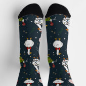 Süße Weihnachtsenten Socken (Oben)