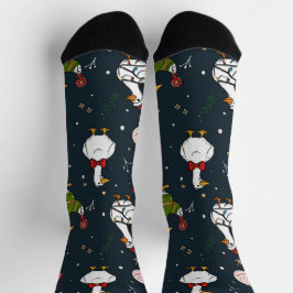 Süße Weihnachtsenten Socken