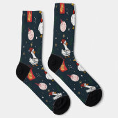 Süße Weihnachtsenten Socken (Rechts)