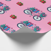 Süße Weihnachtsfahrräder Feiertags Rosa Blau Gesch