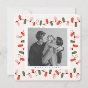 Süße Weihnachtsfamilienfoto-Weihnachts-Feiertagspo Feiertagskarte