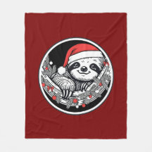 Süße Weihnachtsfaultierdecke
