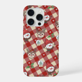 Süße Weihnachtsfiguren-Handyhülle iPhone 15 Pro Hülle