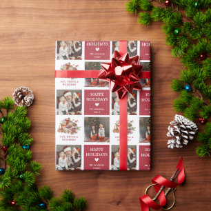 Süße Weihnachtsfoto Glückliche Feiertage Geschenkv Geschenkpapier