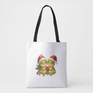 Süße Weihnachtsfrösche mit Geschenken Entzückende Tasche