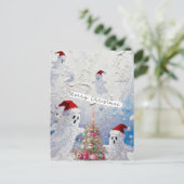 Süße Weihnachtsgeister Postkarte (Stehend Vorderseite)