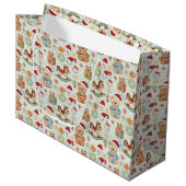 Süße Weihnachtsgeschenktasche Große Geschenktüte (Vorderseite Schrägansicht)