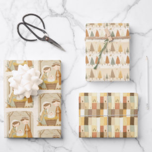 Süße Weihnachtsgeschichte Geschenkpapier Set