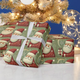 Süße Weihnachtsglocken-Linienkunst Geschenkpapier