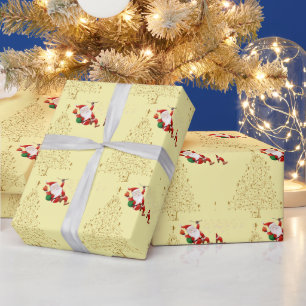 Süße Weihnachtsglocken-Linienkunst Geschenkpapier