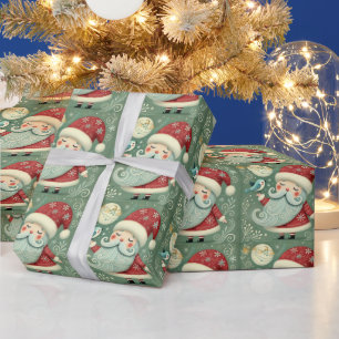 Süße Weihnachtsglocken-Linienkunst Geschenkpapier